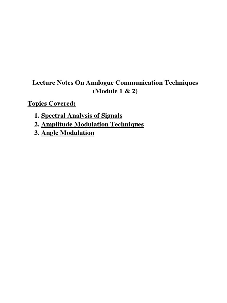 Com 1 PDF | PDF | Frequency Modulation | Detector (Radio)