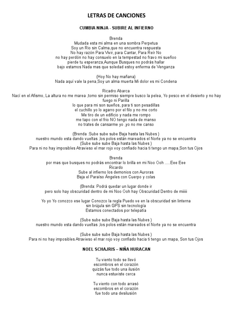 Letras Romanticas Docx Ciclones Tropicales Amor scribd