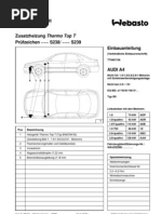 A4 Webasto Einbauanleitung 1.6 1.8 2.6 2.8
