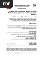 Implementing Classification Techniques of Data Mining in Creating Model For Predicting Academic Marketing