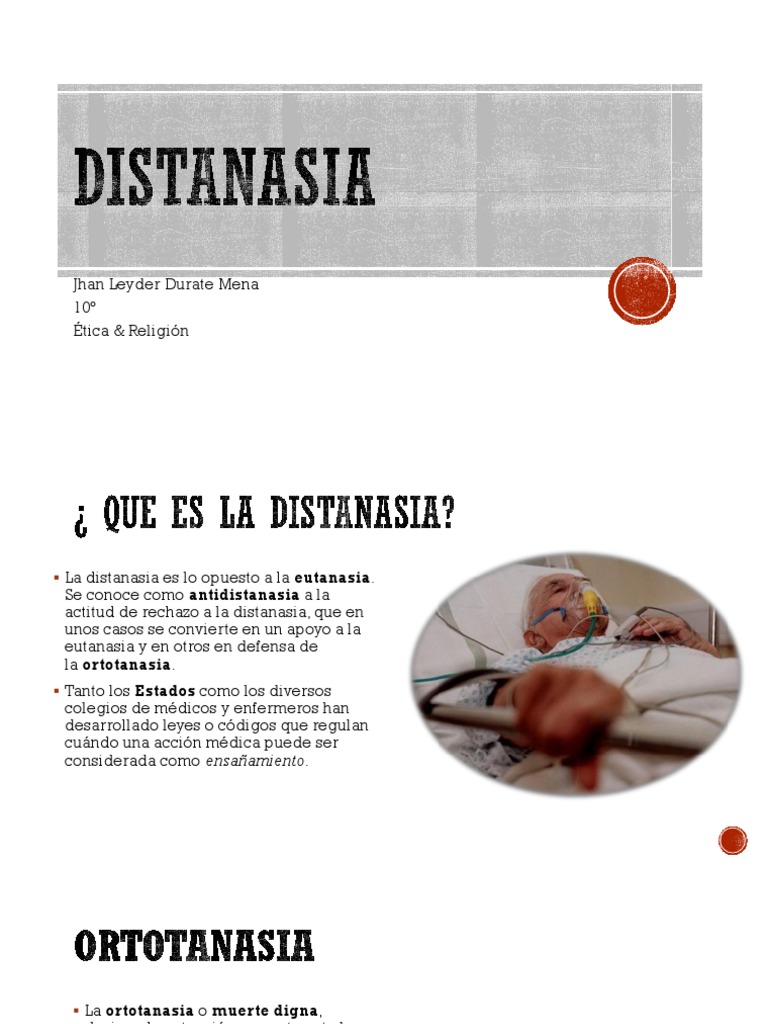 Definición y conceptos de distanasia | PDF