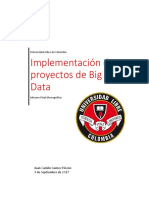Implementación proyectos Big Data venta software