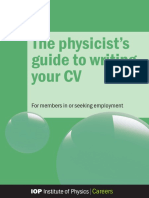 The Physicist's Guide To Writing Your CV: For Members in or Seeking Employment