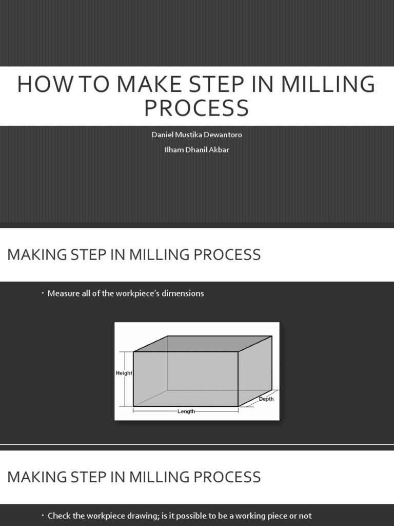 Step Milling Process Guide | PDF | Technology & Engineering