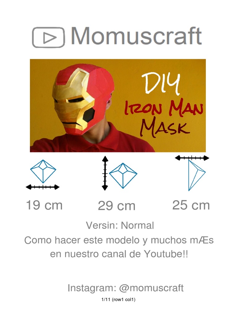 Máscara de Iron Man (Normal) | PDF