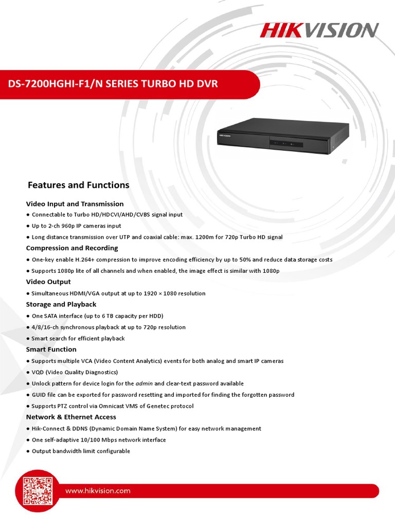 Hikvision đầu Ghi Camera Video Hdmi