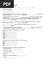 Basic Atomic Structure Worksheet