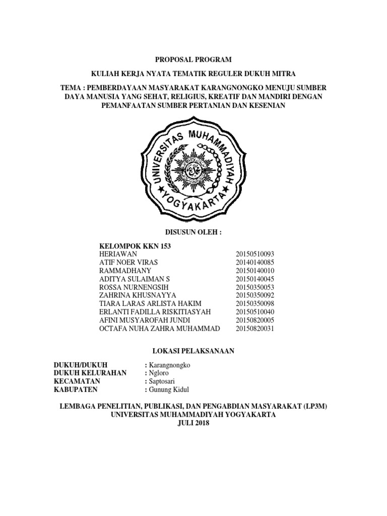 Proposal Program Edited | PDF