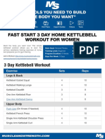 Fast Start 3 Day Home Kettle Bell Women