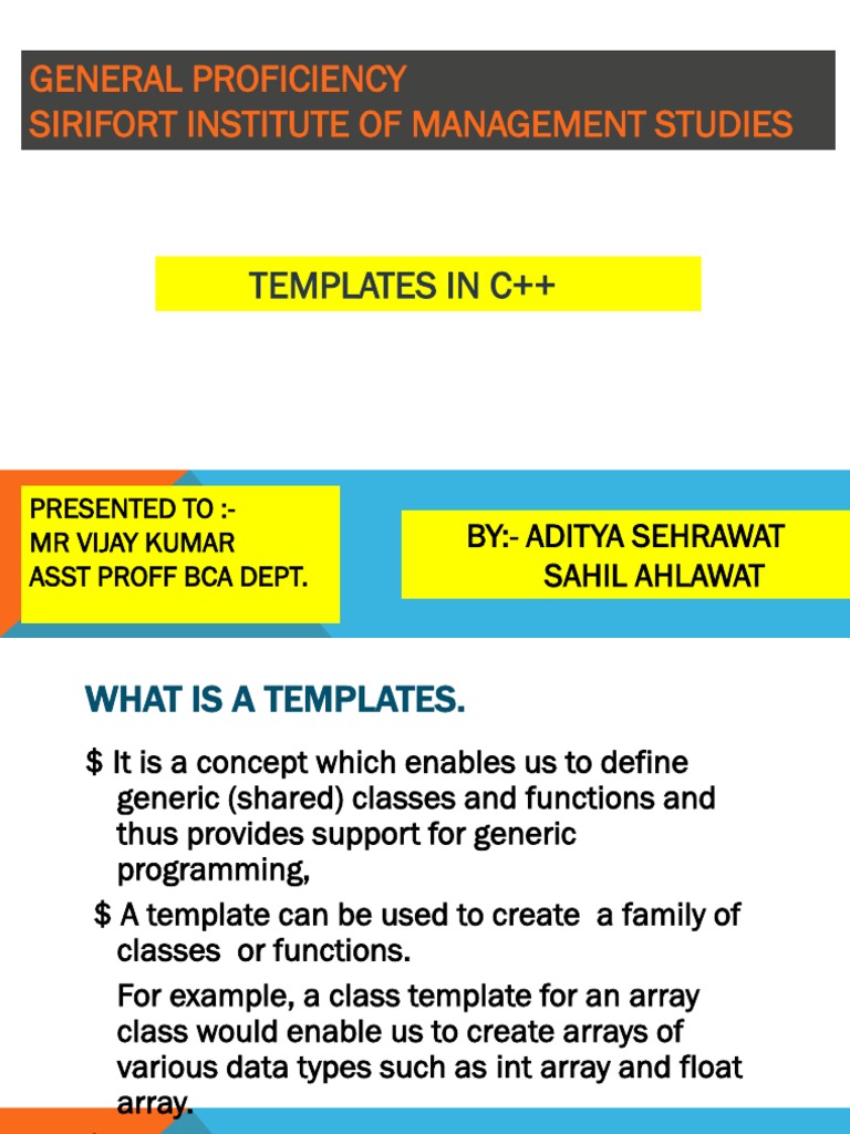 Templates Powerpoint CPP | PDF