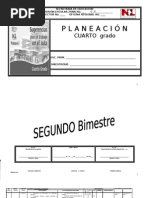 Planeación Cuarto Grado. 2o Bimestre