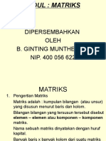 Operasi Matriks