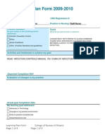 QA Learning Plan Form 2009-2010: Rehabilitation: Staff Nurse