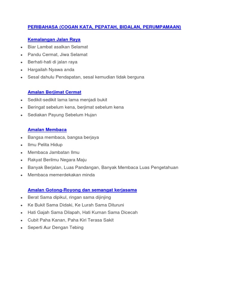 Peribahasa Ikut Tema Pdf