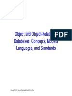 Object and Object-Relational Databases: Concepts, Models Languages, and Standards