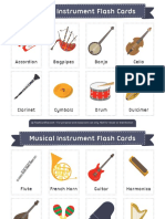 Flashcards Musical Instruments PDF