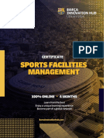 Certificate in Sports Facilities Management