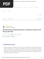 Refurbishment of Repairable Spares - Integration Between SAP-PM and SAP-MM PDF