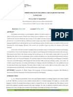 Influence of Mother Tongue in Teaching and Learning Second Language-2019-03!11!09-44