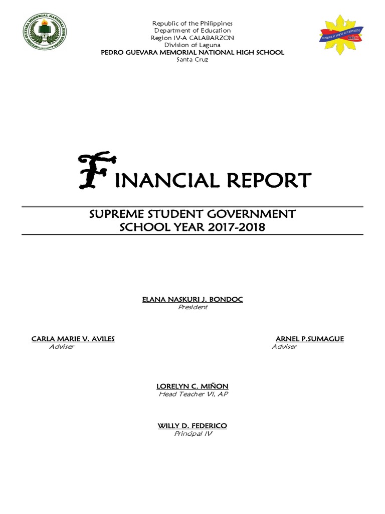 2017-2018 SSG Financial Report - Laguna | PDF
