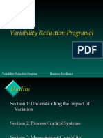 Variability Reduction Program Ol