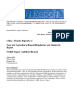 China - Food and Agricultural Import Regulations and Standards Report - Export Certificate - 2!26!2019
