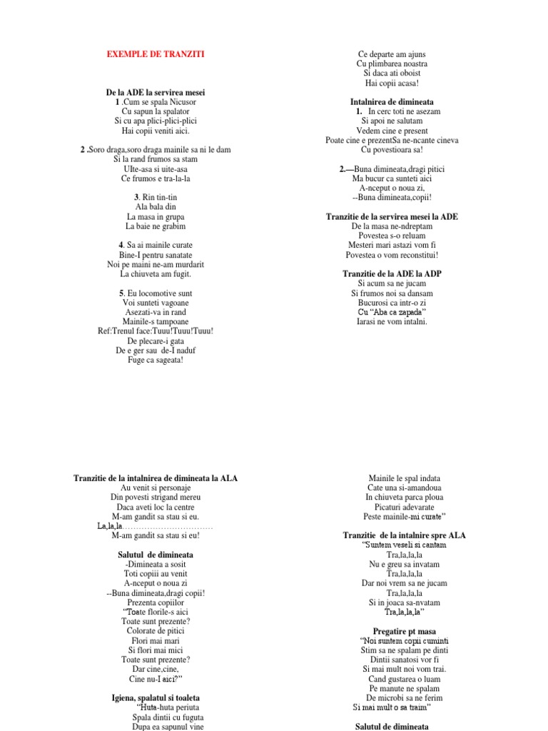 Exemple de Tranzitii | PDF