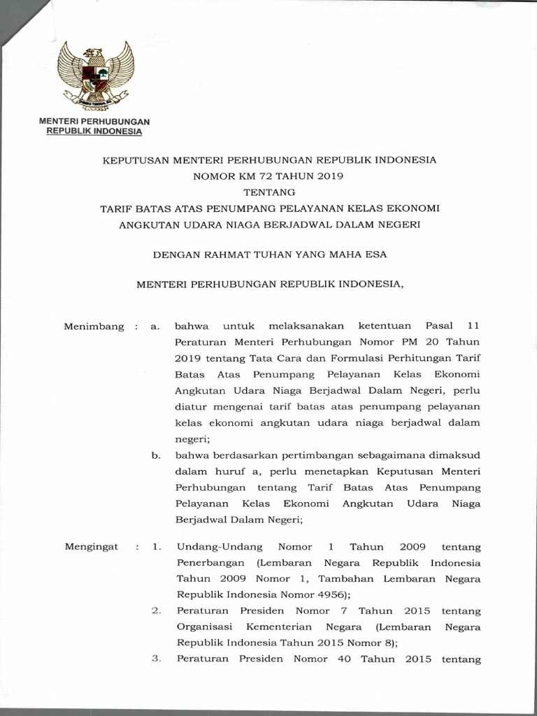 KM 72 Tahun 2019 PDF | PDF