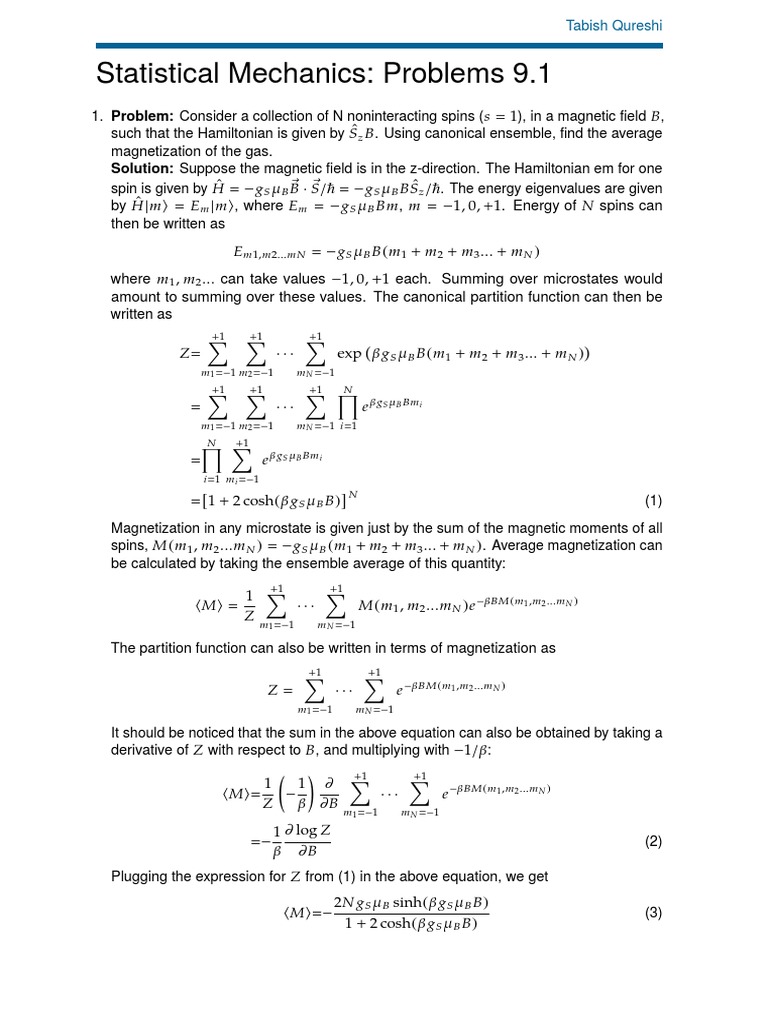 Physics Problem Solutions | PDF | Scientific Method | Theoretical Physics