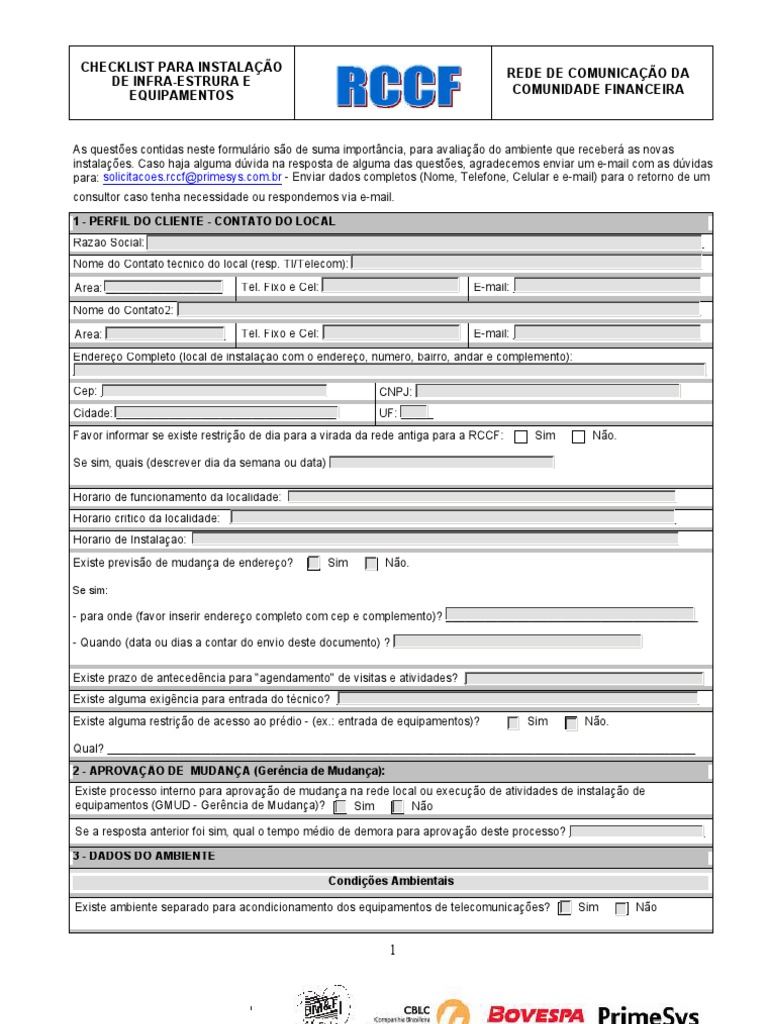 RCCF Checklist | PDF