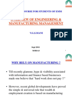 Overview of Engineering & Manufacturing Management: Foundation Course For Students of Emm