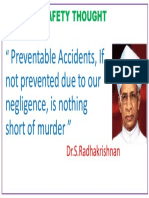 Prevent accidents through diligence