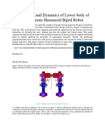 Kinematics and Dynamics of Lower Body of Autonomous Humanoid Biped Robot
