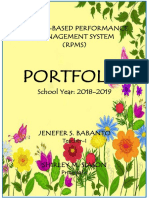 RPMS Teacher Performance 2018-2019