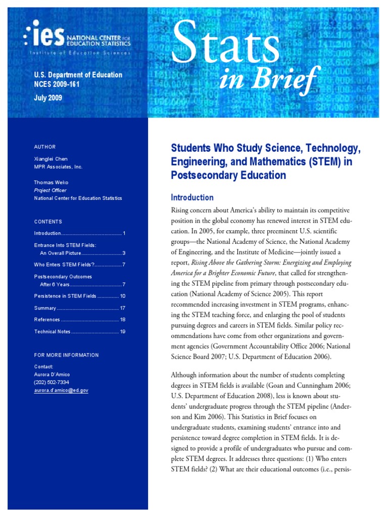 Stats: in Brief | PDF | Science, Technology, Engineering, And ...
