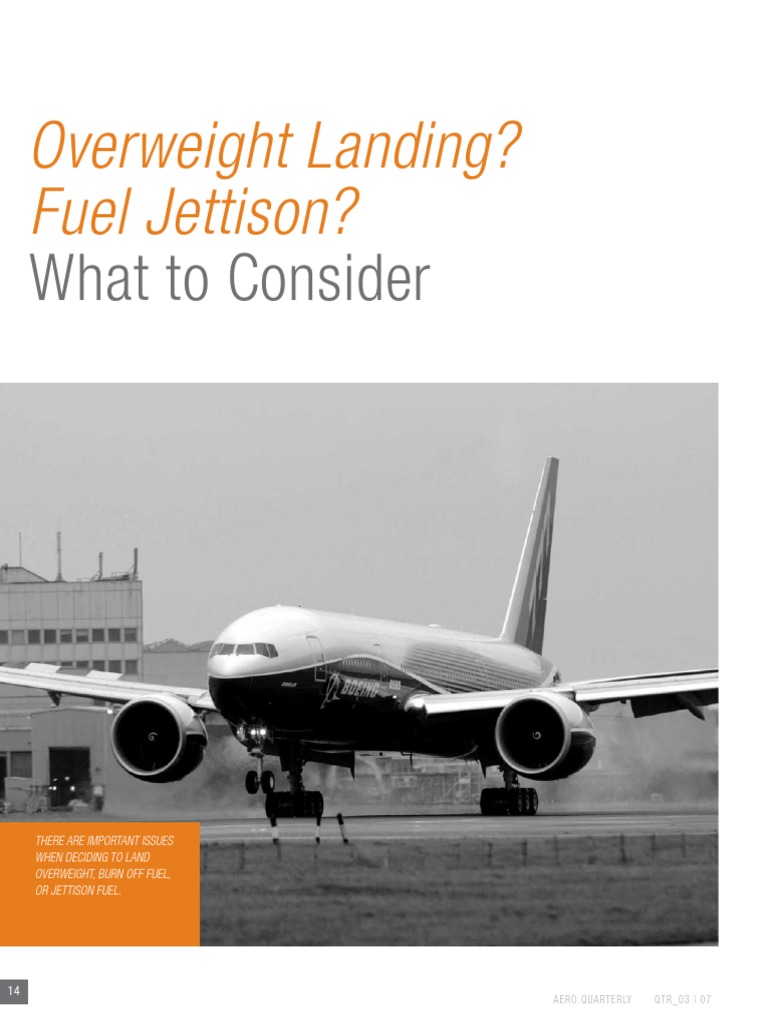 Overweight Landing? Fuel Jettison? What To Consider PDF