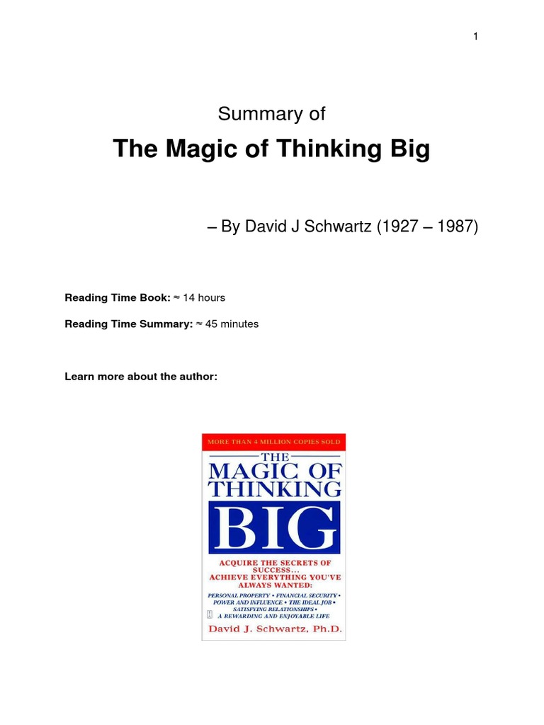 the magic of thinking big vk