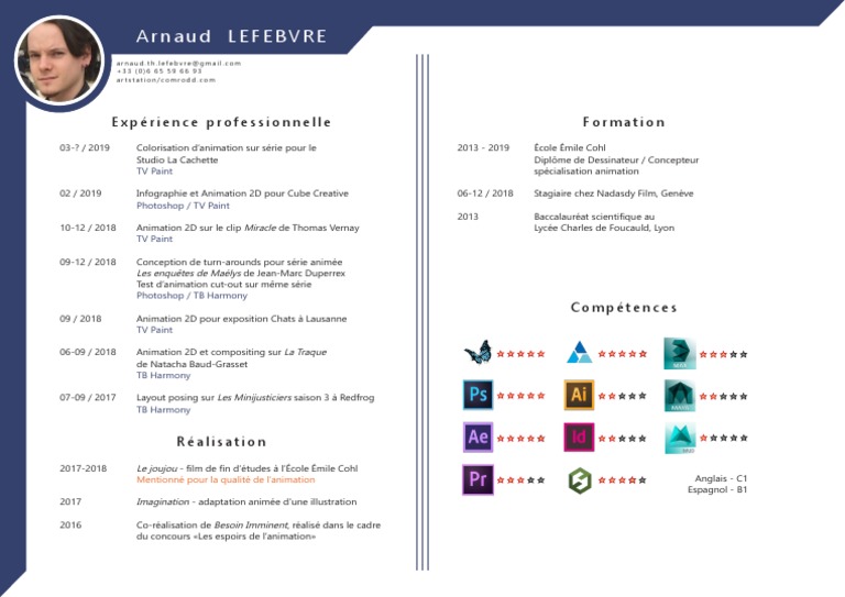 Arnaud Lefebvre CV Leisure