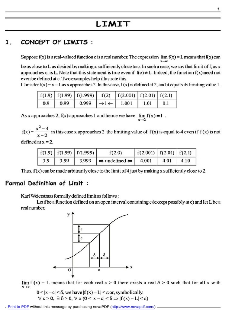 Chapter14 - Limit, Continuity and Differentiability PDF | PDF ...