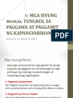 MODYUL 16-Mga Isyung Moral Tungkol Sa Paggawa at Paggamit NG Kapangyarihan