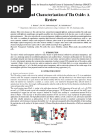 Synthesis and Characterization of Tin Oxide: A Review