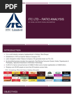 Itc LTD - Ratio Analysis: By: Isham, Sai Rohit, Rahul and Deepesh