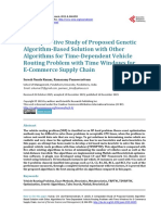 A Comparative Study of Proposed Genetic Algorithm-Based Solution With Other Algorithms For Time-Dependent Vehicle Routing Problem With Time Windows For E-Commerce Supply Chain