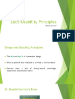 Lec5-Usability Principles: Muhammad Hanif