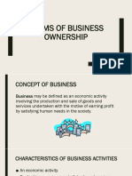 CpEN 106 6 Forms of Business Ownership