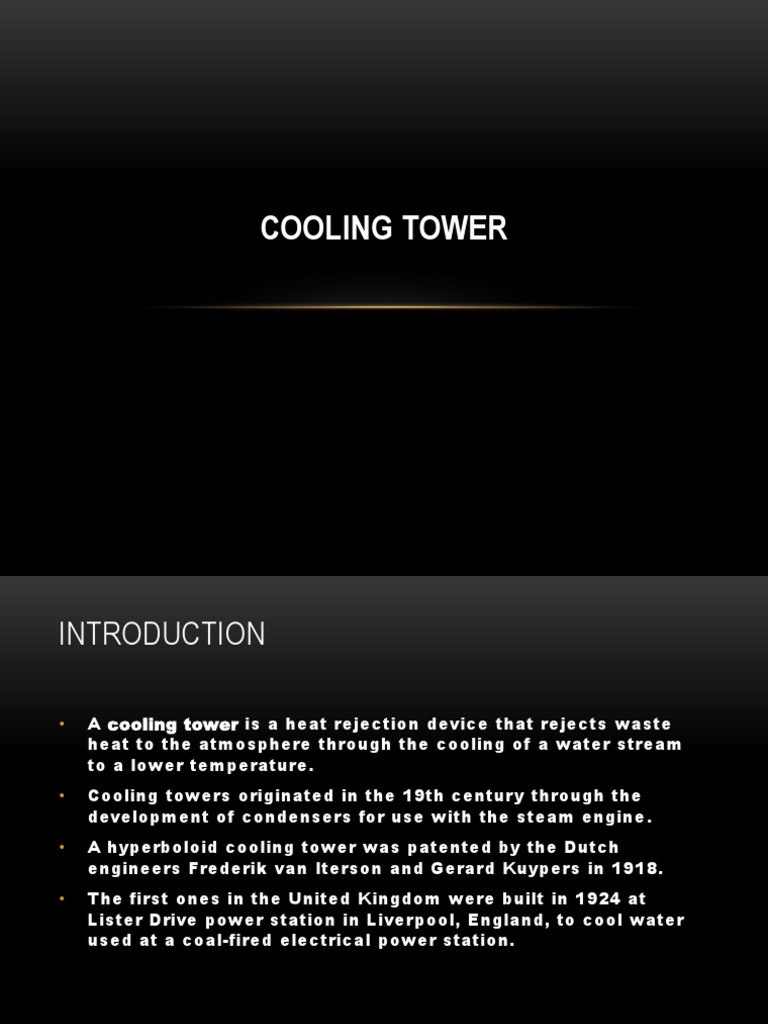 Forced Draft Cooling Tower Overview | PDF | Air Conditioning | Physical ...