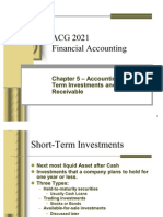 Chapter 5 Accounting For Short-Term Investments and Accounts Receivable