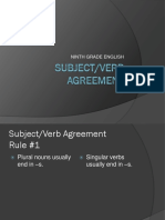 Subject Verb Agreement