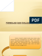 Formulasi Dan Evaluasi Implan Kontrasepsi