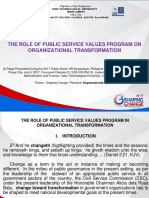 The Role of Public Service Values Program To Organizational Transformation - Dr. Ledesma Layon PDF